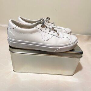 Vans Womens White Leather Sneakers Size 8